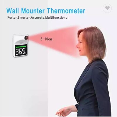 Niet Contact van de LEIDENE zette de Digitale Muur Temperatuurthermometer de Infrarode Vertoning van de Voorhoofd Onmiddellijke Lezing op