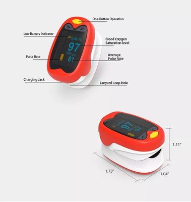 Van het Kindjonge geitjes van OLED Draagbare van de Impulsoximeters Navulbare de Vingertopimpuls Bij pasgeborenen Oximeter