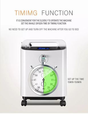 Concentrator van het Huisrespironics Oxyge van 5L 93% de Medische met de Witte Kleur van het Zuiverheidsalarm