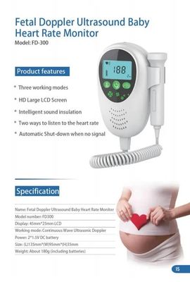 De zwangere van de de Hartslagdetector van de Vrouwenbaby Monitor Veilig Foetaal Doppler