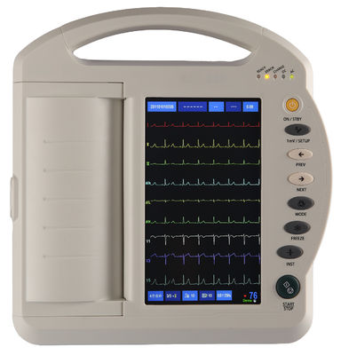12 kanaal van de de Machineelektrocardiograaf van het 7 Duimtouche screen ECG het Lood van Standard 12
