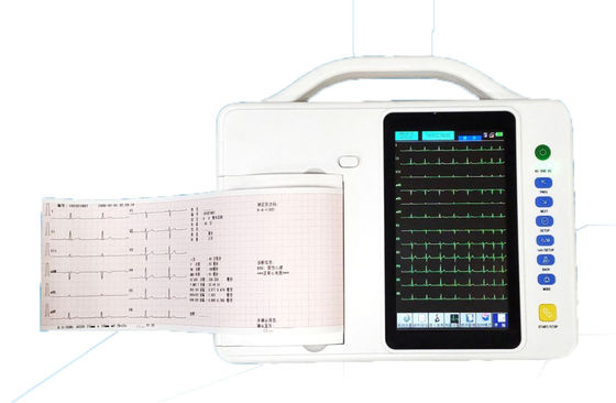 6 kanalen EKG-machine Elektrokardiograaf Aanraakscherm